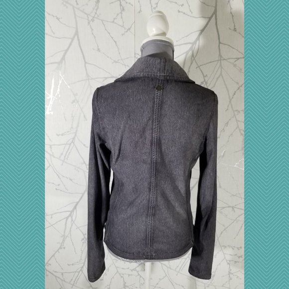 Athleta Purple Stone Wash Zip Front City Limits Moto Jacket - Picture 4 of 5